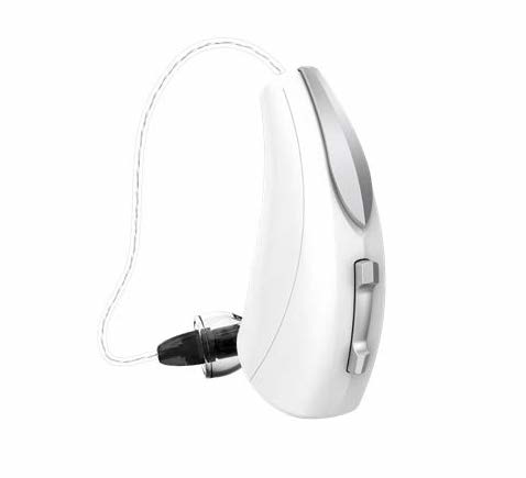 a white hearing aid