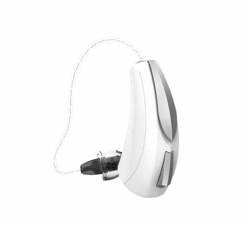 a white hearing aid